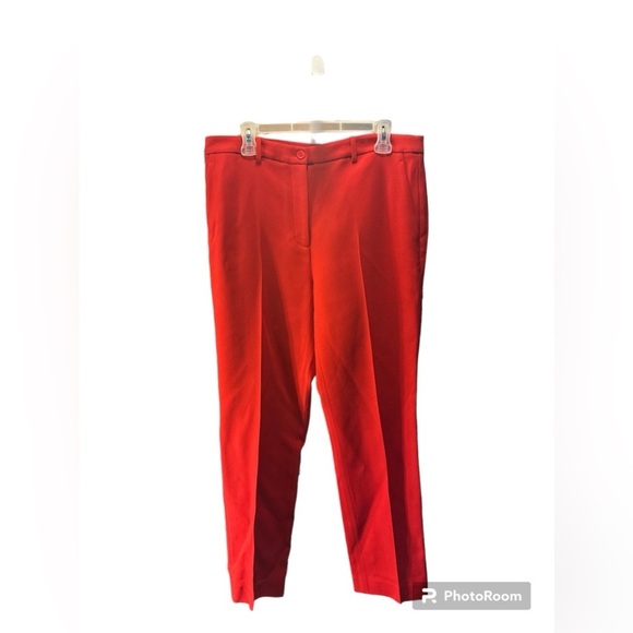 45. MICHAEL KORS COLLECTION Red Samantha Pants EUC size 12 - Picture 2 of 5